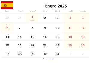 जनवरी 2025 कैलेंडर