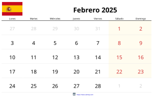 Febbraio 2025 Calendario