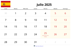 Juli 2025 Kalender