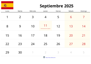 تقويم سبتمبر 2025