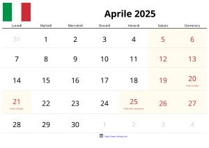 April 2025 Kalender