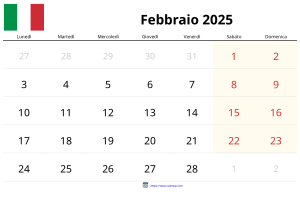 Februar 2025 Kalender