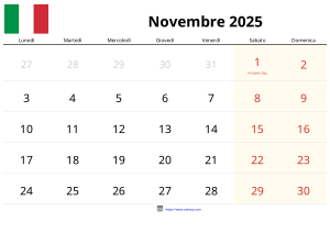 November 2025 Calendar