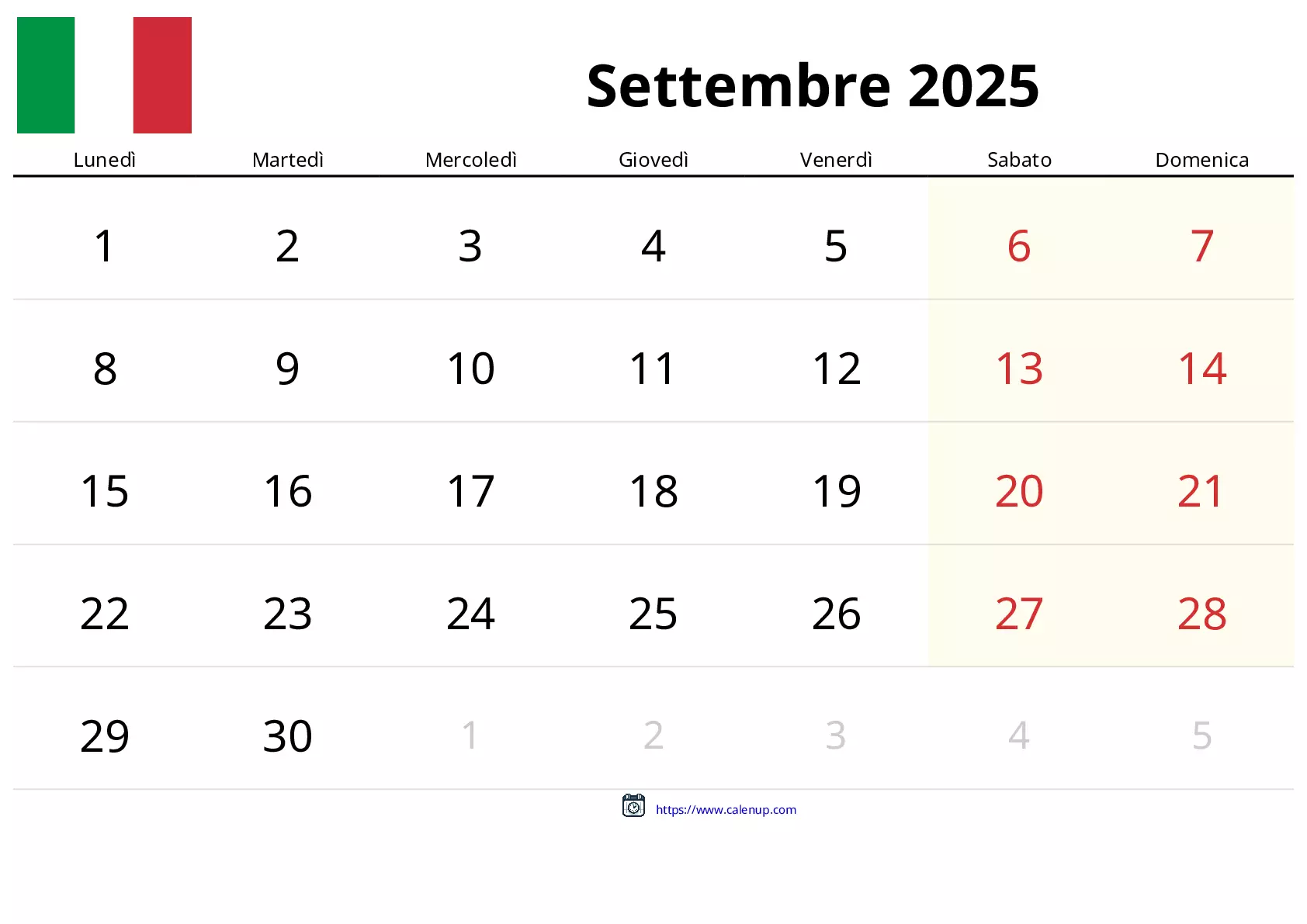 2 settembre 2025 che giorno e