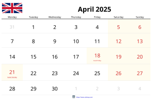 Calendari Abril 2025