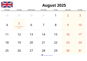 Calendari Agost 2025