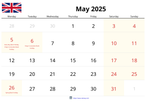 Calendari Maig 2025