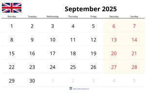 Calendari Setembre 2025