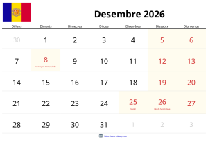 Calendari Desembre 2026