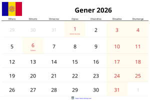 Calendari Gener 2026