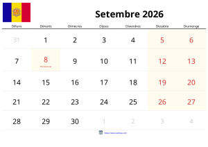 September 2026 Kalender