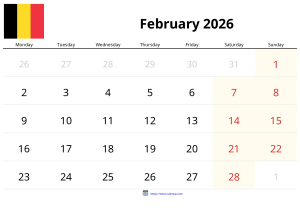 February 2026 Calendar February 2026 Calendar