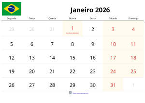 Januar 2026 Kalender