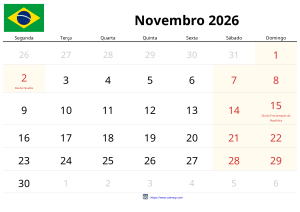 November 2026 Kalender