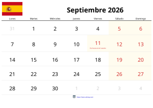 Settembre 2026 Calendario