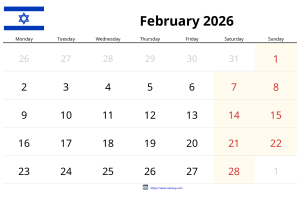 Februar 2026 Kalender Februar 2026 Kalender