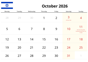 Oktober 2026 Kalender Oktober 2026 Kalender