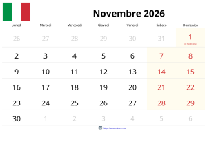 November 2026 Kalender