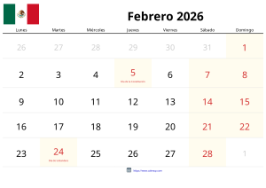 Calendário de Fevereiro de 2026 