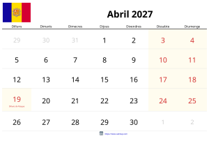 April 2027 Kalender