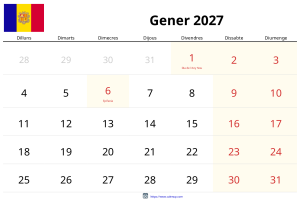 Januar 2027 Kalender