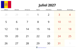 Juli 2027 Kalender