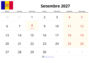 September 2027 Kalender