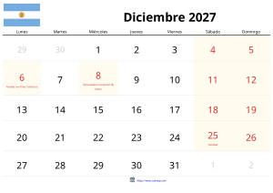 Calendario Diciembre 2027 Calendario Diciembre 2027