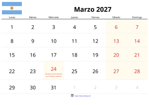 Calendario Marzo 2027 Calendario Marzo 2027