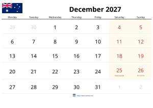 Dicembre 2027 Calendario