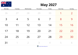 Maggio 2027 Calendario