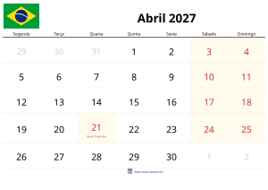 April 2027 Kalender