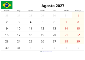 August 2027 Kalender