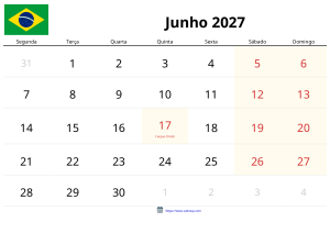 Juni 2027 Kalender