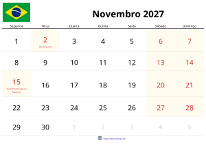 November 2027 Kalender