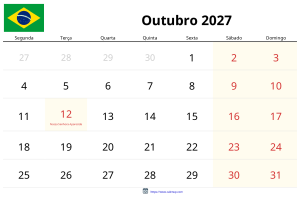 Oktober 2027 Kalender