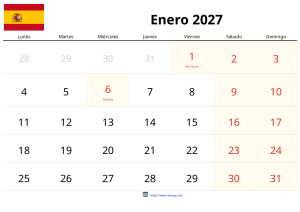 Januari 2027 Kalender