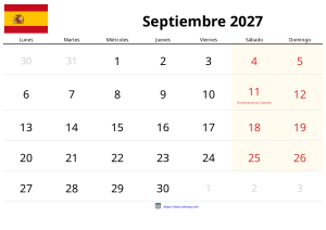 September 2027 Kalender