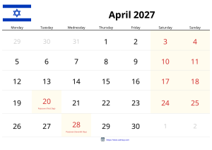 April 2027 Calendar April 2027 Calendar