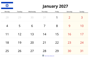 January 2027 Calendar January 2027 Calendar