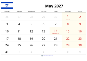May 2027 Calendar May 2027 Calendar