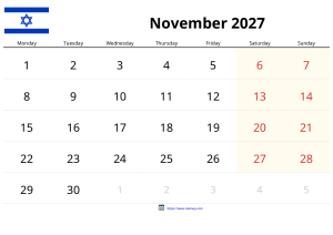 November 2027 Calendar November 2027 Calendar