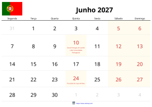 Calendrier Juin 2027 Calendrier Juin 2027