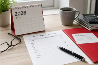AVS and AI payment calendar in Switzerland in 2026: official dates from ZAS