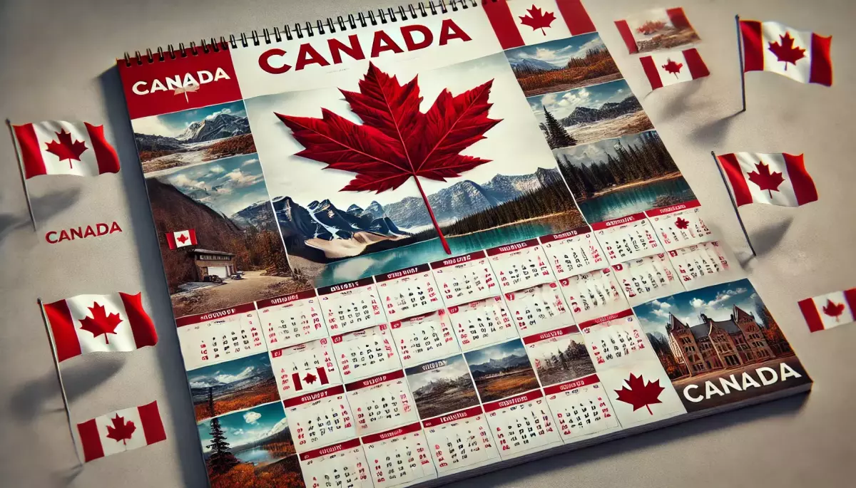 Calendar of Holidays and Celebrations in Canada - PDF or Excel