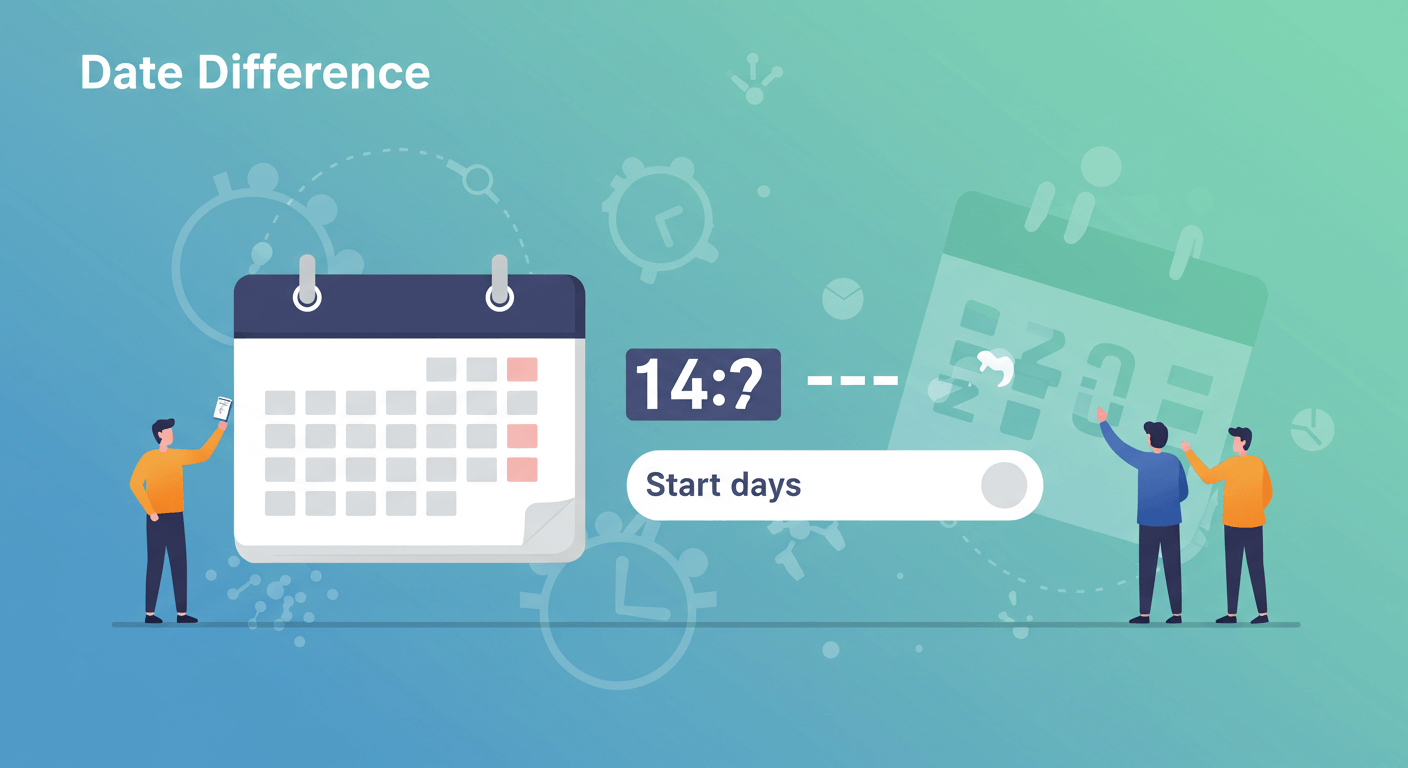 Date Difference Calculator: Calculate Days Between Two Dates | CalenUP